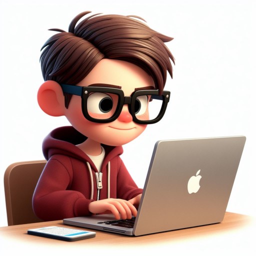A happy middle-aged coder